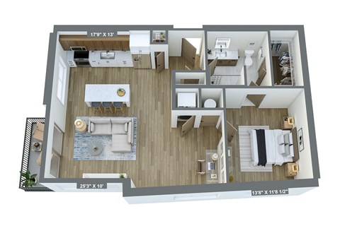 a3 floor plan  2 bedroom with 2 baths  1192 square feet